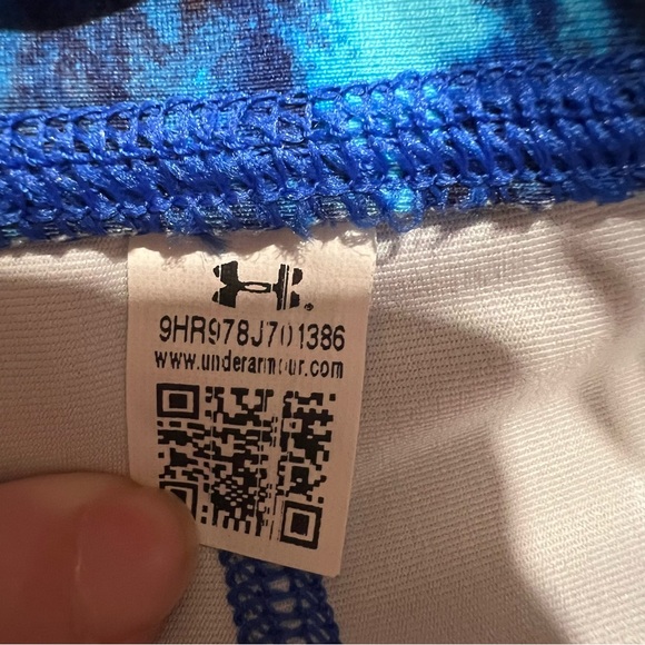 UNDER ARMOUR Women's Heat Gear Compression Leggings Blue Size Small - Picture 5 of 6